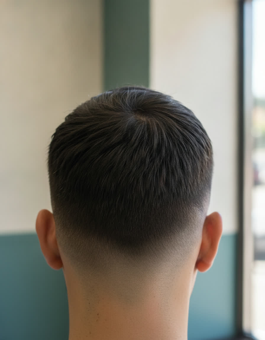 Saubere Nackenkontur nach dem Fade