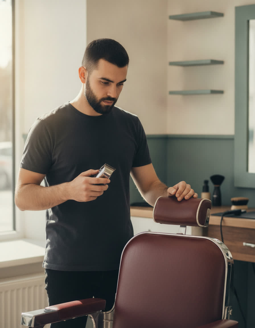 Portrait des Barbers Idris
